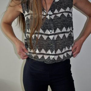 H&M Aztec Sleeveless Blouse